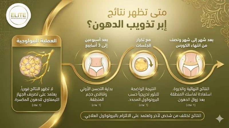 متى تظهر نتائج إبر تذويب الدهون؟