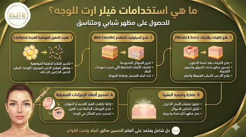 ما هي استخدامات فيلر ارت للوجه؟