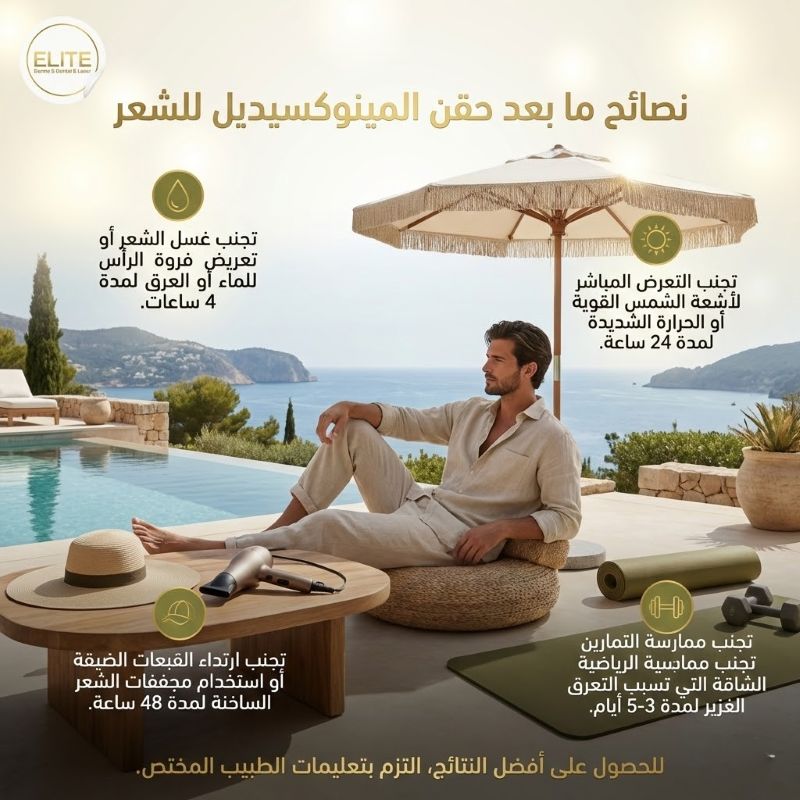 كيف تضمن نجاح جلستك؟ أهم نصائح ما بعد حقن المينوكسيديل للشعر للحصول على أفضل كثافة