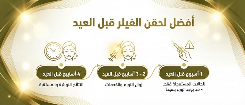 افضل مدة لحقن الفيلر قبل العيد