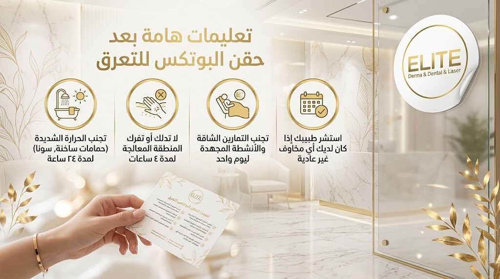 تعليمات بعد بوتكس التعرق: لضمان أفضل نتيجة